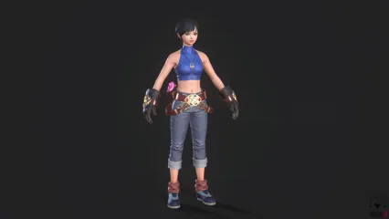 OverHit-Reiz_Reina 萝莉 美女战士 女士兵 女武士 美少女战士3D模型