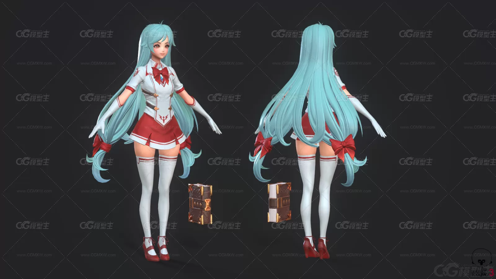 OverHit-Rin 女法师 美少女战士 魔法美少女 女武士3D模型-1