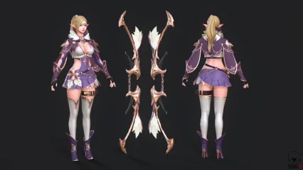 Overhit-Seris 精灵女箭客 美女战士 女神 美少女战士 武士3D模型