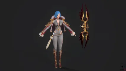 Overhit-Skadi 美女小集合弓箭手 女神 美少女战士 武士3D模型
