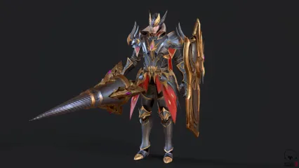 Overhit-Wiglaf_R 铠甲盾牌战士 武士 骑士 中世纪战士 圣战士士兵3d模型