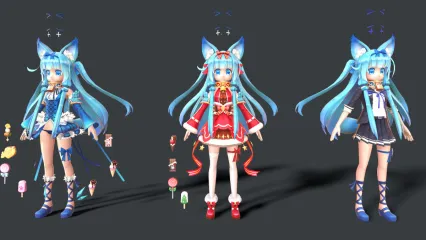 可爱卡通二次元萌妹子 小萝莉 美少女战士 萌女郎3d模型
