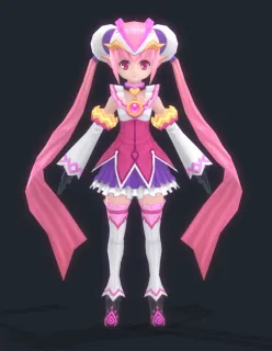 可爱二次元双马尾美少女 小萝莉 小魔仙 美少女战士 美女魔法师3D模型