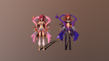 二次元美少女梦幻精灵 小萝莉 小魔仙 美少女战士 美女魔法师3D模型