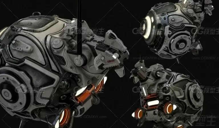 科幻无人侦察机 未来飞机 飞行器 科幻飞机 无人机 概念飞行器3d模型-3