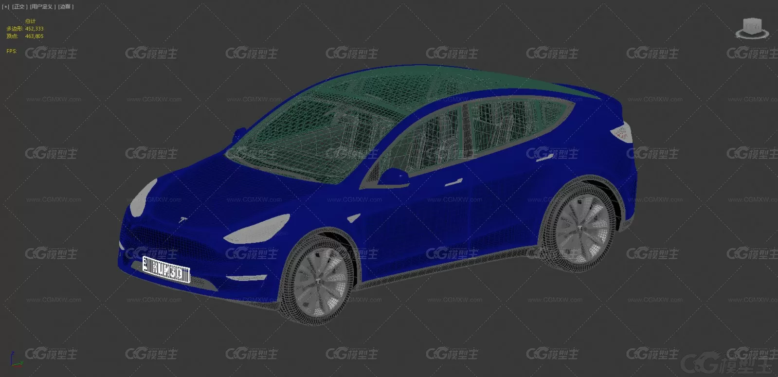 特斯拉 model Y 电动汽车 小汽车 私家车 电车3D模型-5