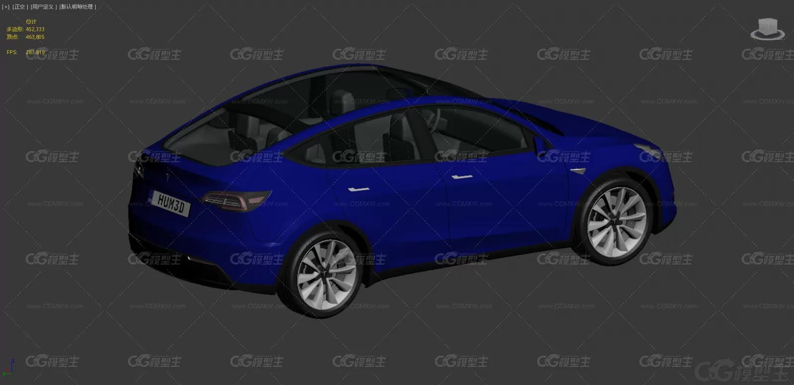 特斯拉 model Y 电动汽车 小汽车 私家车 电车3D模型-6