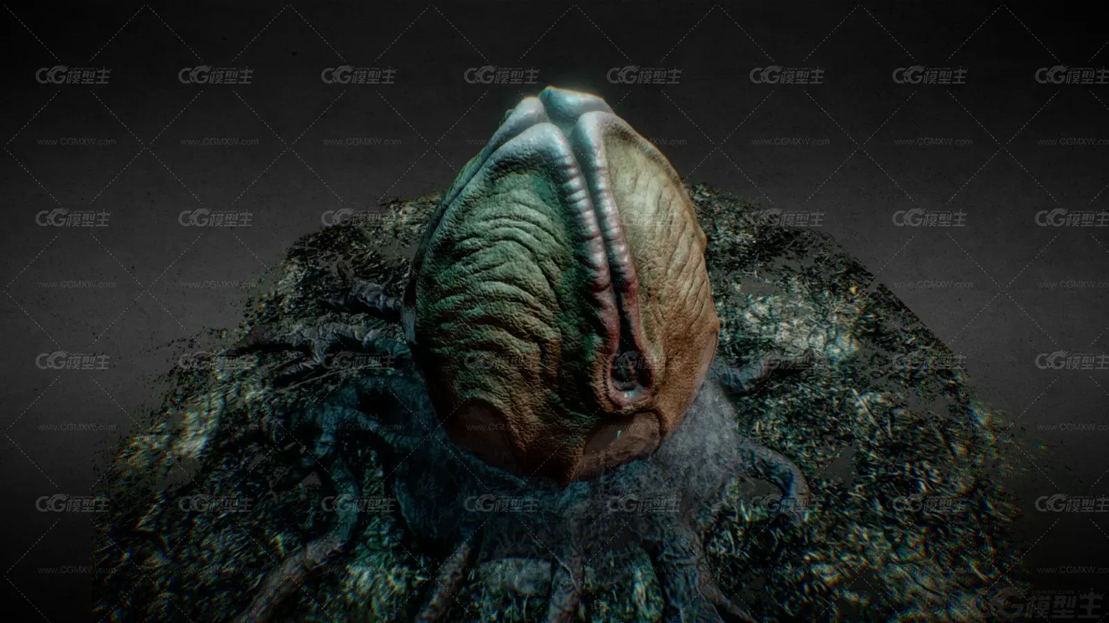 外星怪蛋 巢穴 外星人 外星飞船 地狱巢穴 恶魔巢穴3D模型-2