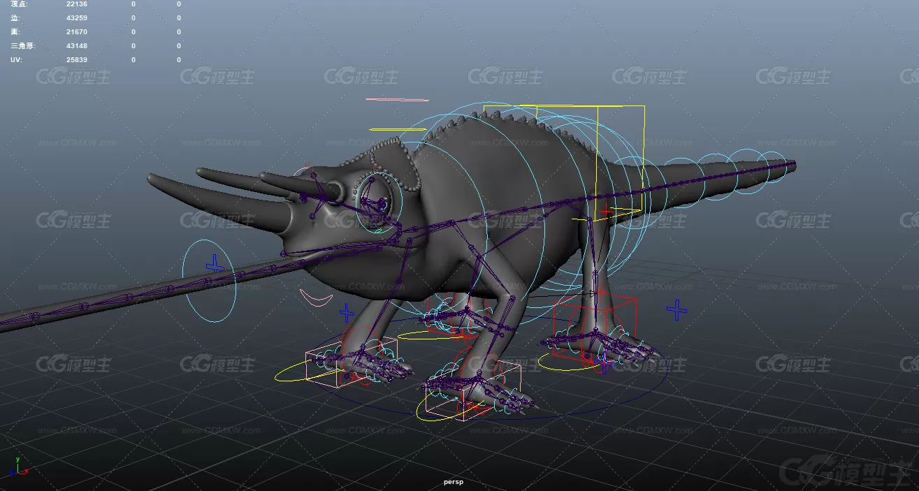 变色龙 蜥蜴3D模型-4