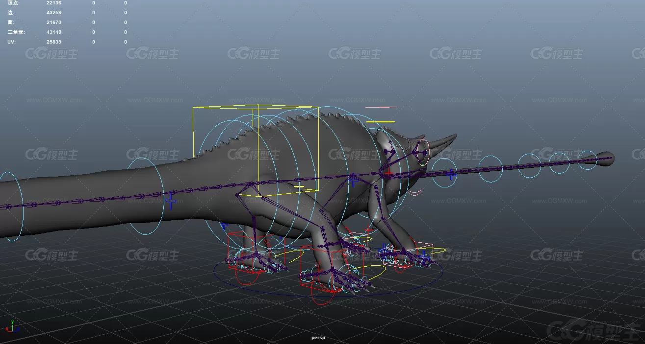 变色龙 蜥蜴3D模型-6