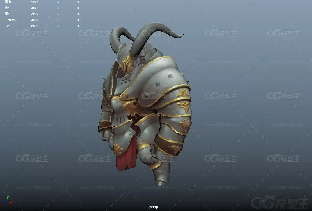 矮胖骑士 铠甲战士 铁甲战士 矮人士兵 矮人战士3D模型-6