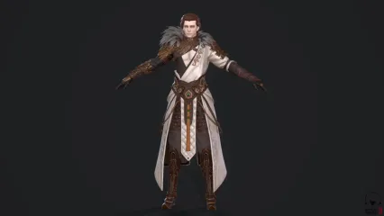 MJ 国风 古装 鹰袍仙侠男子 魔法师 术士 巫师 武士 武将3D模型