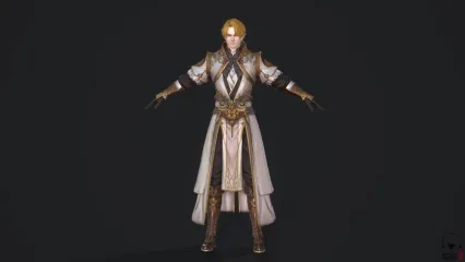 MJ 国风 古装 男 金袍仙侠 伯爵 公爵 男爵 公子 王子 魔法师 术士 武士3D模型