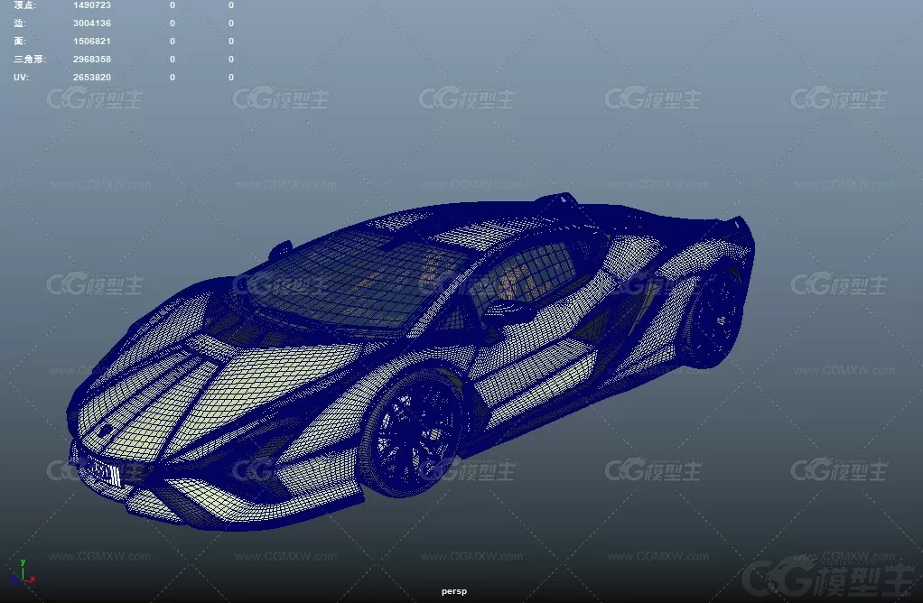 兰博基尼跑车 超跑汽车 小汽车 私家车3D模型-7