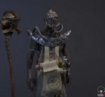 术士 巫师 大祭司  魔法师 部落药师3D模型