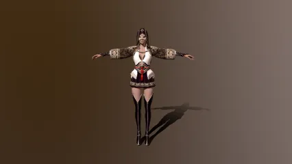 MJ 国风 古装 仙侠 美女 蒙面女侠 女战士 女杀手 女刺客 女武士3D模型