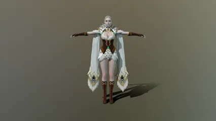 MJ 国风 古装 美女 女侠 女郎 女武士 女剑客 3D模型