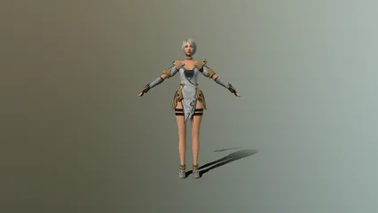 MJ 国风 古装 美女 女侠 女郎 模特 仙女3D模型