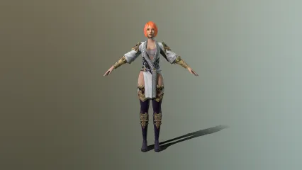 MJ 国风 古装 短发美女 女战士女武士 女侠 女巫 女妖 女王3D模型