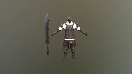MJ 国风 npc 古装 傀儡 守卫 侍卫 卫兵 战士3D模型