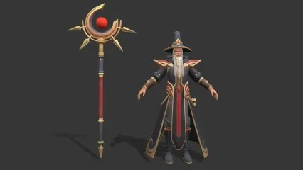次时代魔法师 术士 巫师 大魔法师 魔术师 老头 老法师 老祭司 老学者3D模型
