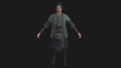 MJ 国风 古装 男 战士 古代人物 男子 勇士 保镖 镖师 武士3D模型