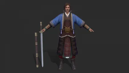 次世代 写实 古装侠客 剑客 大侠 将军 高手 武侠 中国风 侠士 统领 古代人物男战士