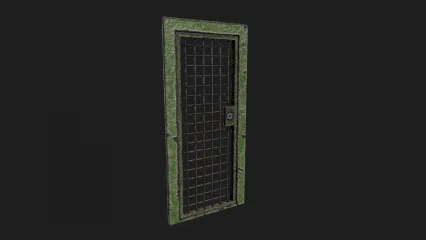 次世代PBR 监狱门 铁牢门 铁门 地牢门 囚笼 铁牢 牢房 监狱铁门3D模型