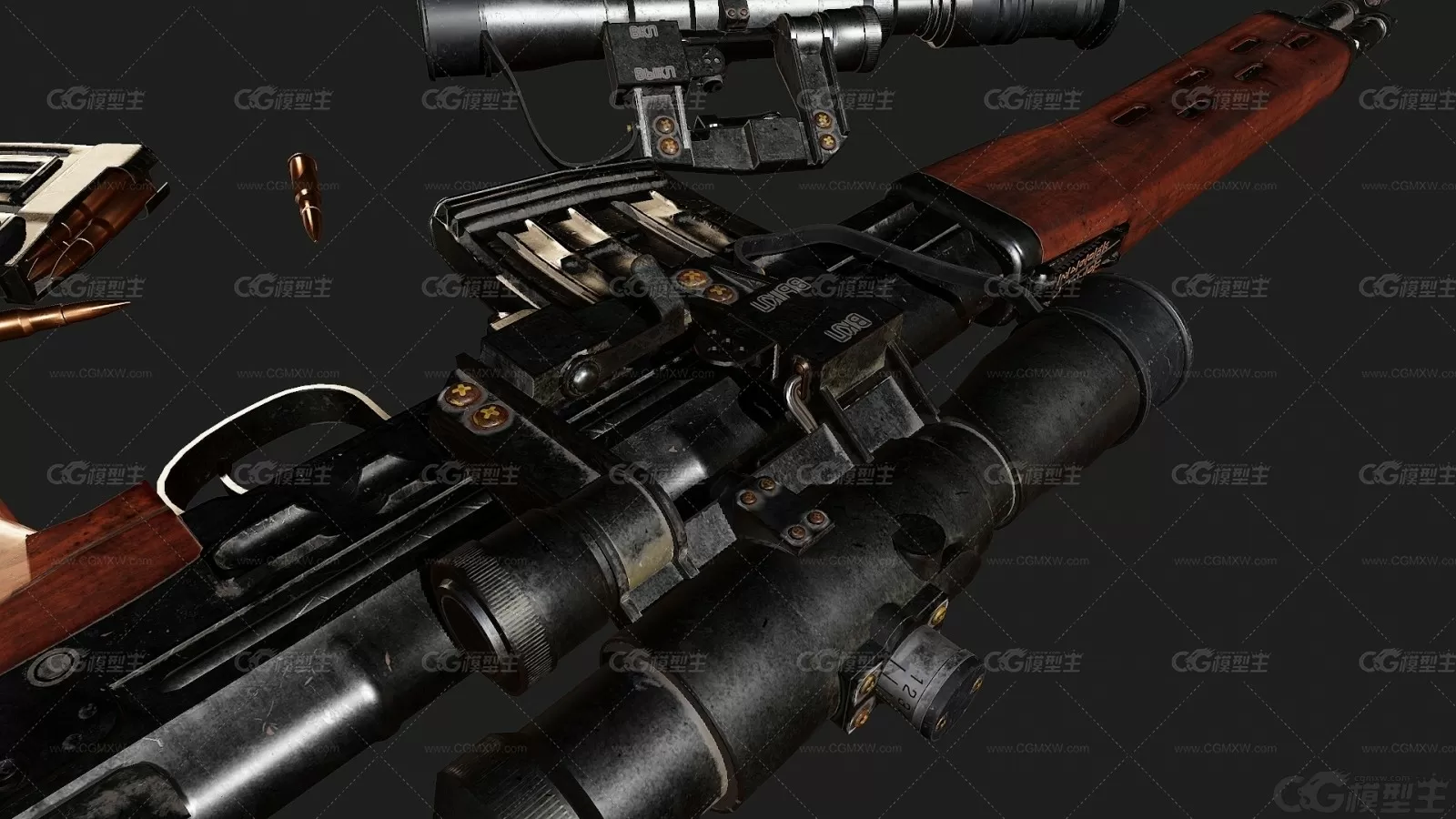 Kar98k 狙击步枪 运动步枪 精准步枪 精确射击步枪 毛瑟狙击枪3D模型-7