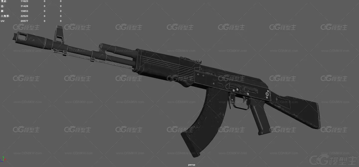 AK103自动步枪 突击步枪 游戏武器 枪械 武器 改进型AK-74 军用枪械 恐怖分子步枪 ...-3