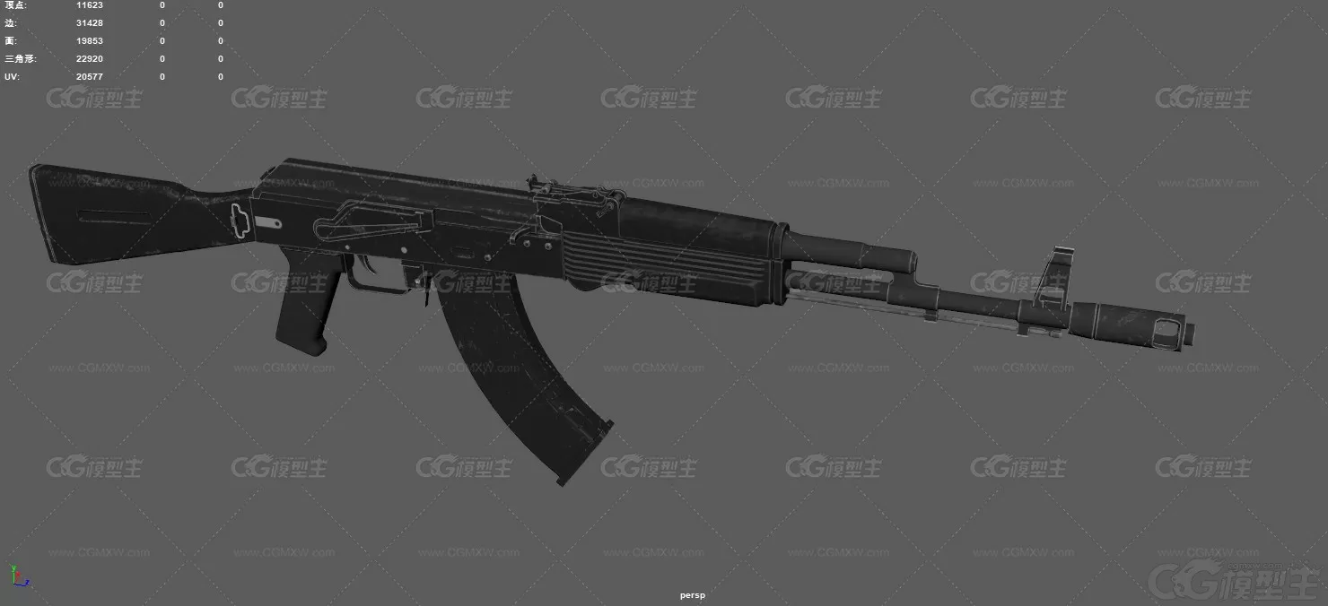 AK103自动步枪 突击步枪 游戏武器 枪械 武器 改进型AK-74 军用枪械 恐怖分子步枪 ...-2