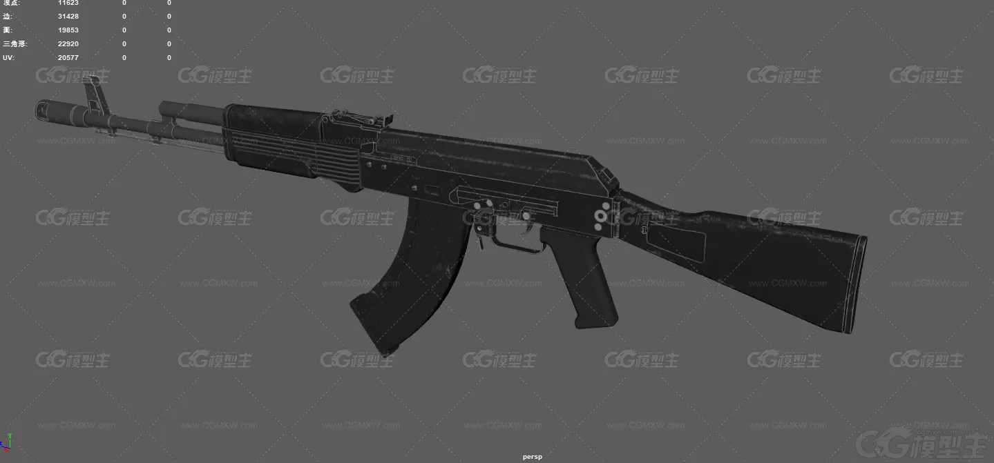 AK103自动步枪 突击步枪 游戏武器 枪械 武器 改进型AK-74 军用枪械 恐怖分子步枪 ...-5