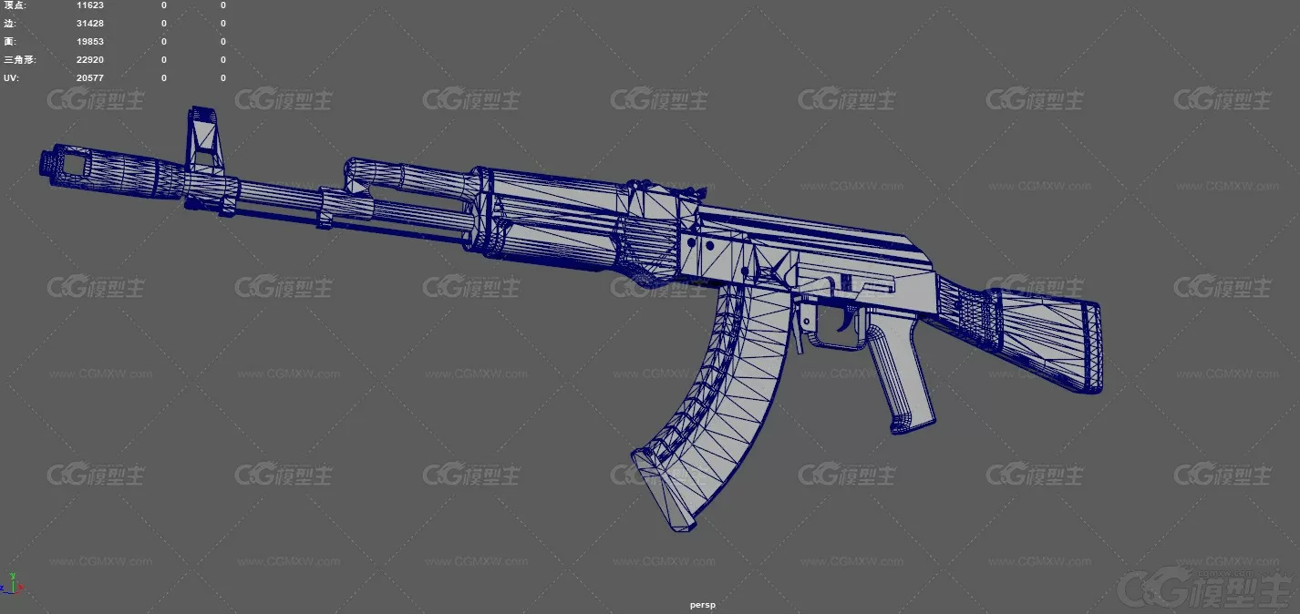 AK103自动步枪 突击步枪 游戏武器 枪械 武器 改进型AK-74 军用枪械 恐怖分子步枪 ...-11