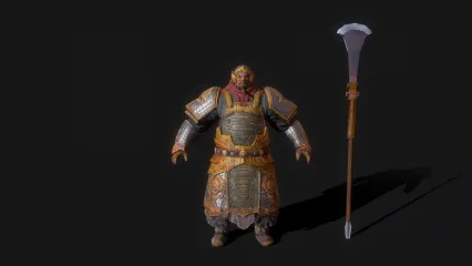 国风 男 战士 将军 次世代武将 古代将军 张飞 大将军 胖将军3D模型