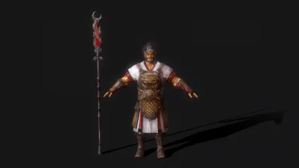国风 男 战士 次世代武将 古代将军 张飞 大将军 胖将军3D模型