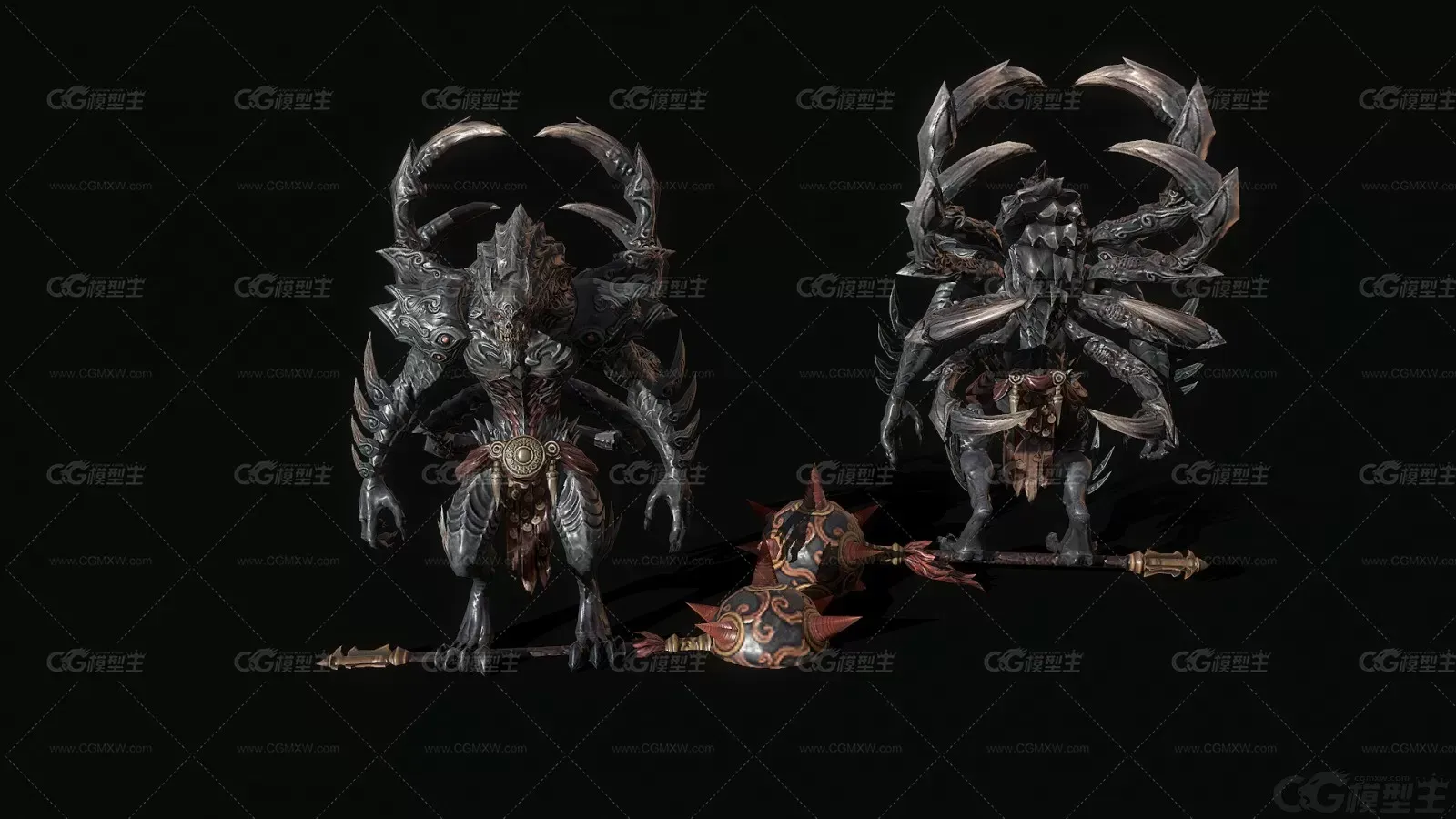 怪物 恶魔 BOOS 次时代妖兽 魔王 吸血鬼 妖怪 妖王 魔兽3D模型-2