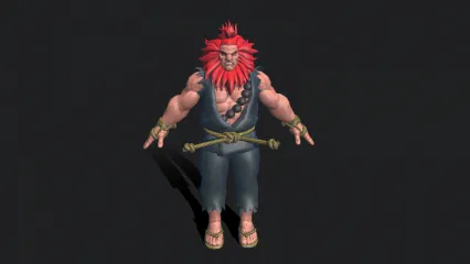 狮头人 兽人 战士 动漫人物 部落战士 野蛮人 妖兽3D模型
