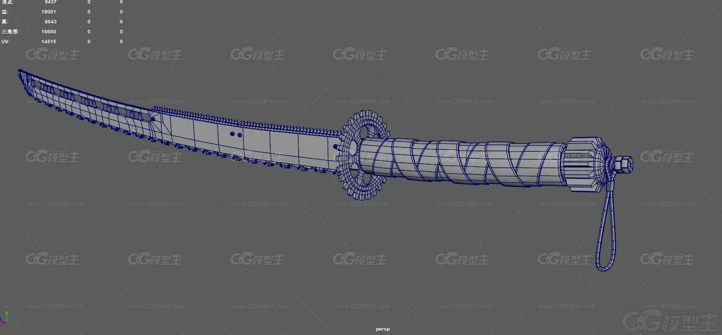 链锯剑 冷兵器 武器 链刀 链锯刀 赛博朋克刀 改装武士刀 末日武器 武器链刀 日本武...-13