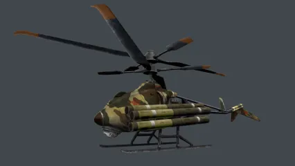 无人机直升机 攻击直升机 武装直升飞机3D模型