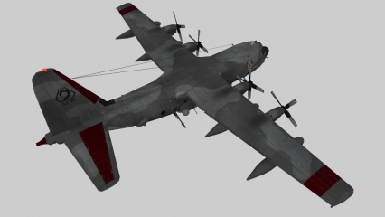 AC130 AC-130 空中炮艇 对地攻击机 超级大力神 军用飞机3D模型