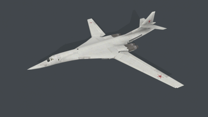 PBR tu160 Tu-160 图160 图-160 海盗旗 白天鹅 战略轰炸机 Ty160军用飞机3D模型