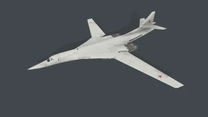 PBR tu160 Tu-160 图160 图-160 海盗旗 白天鹅 战略轰炸机 Ty160军用飞机3D模型