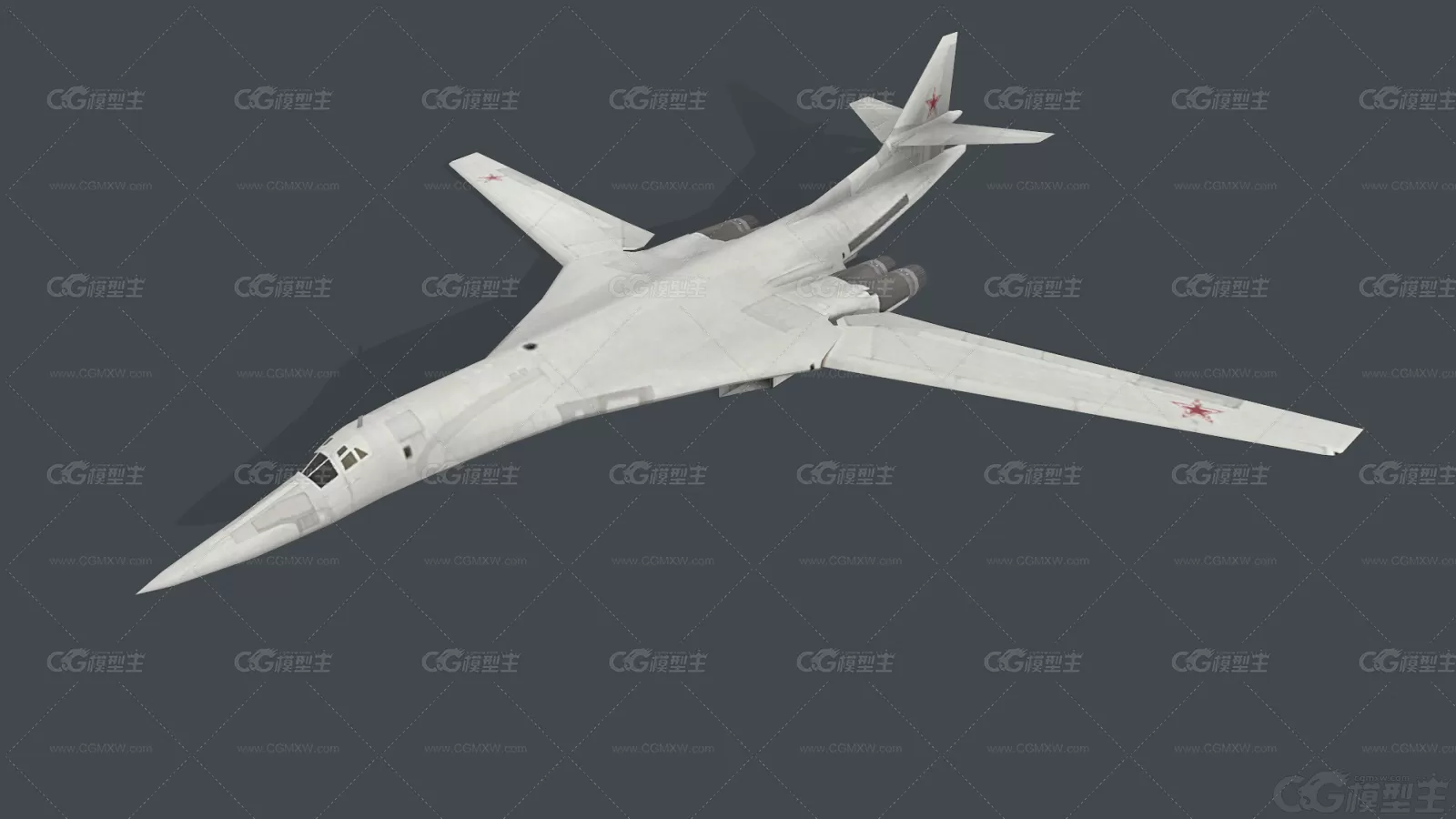 PBR tu160 Tu-160 图160 图-160 海盗旗 白天鹅 战略轰炸机 Ty160军用飞机3D模型-2