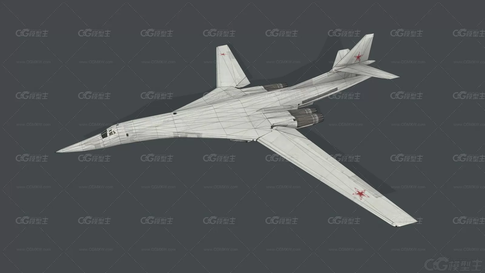 PBR tu160 Tu-160 图160 图-160 海盗旗 白天鹅 战略轰炸机 Ty160军用飞机3D模型-5