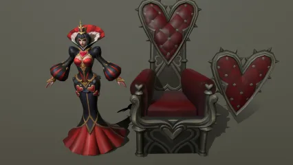 女王 王座 红心宝座 红心女巫 女皇 皇后3D模型