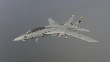 美国空军F14战斗机 Tomcat 海上雄猫 舰载战斗机 第三代战斗机lowpoly低模3D模型