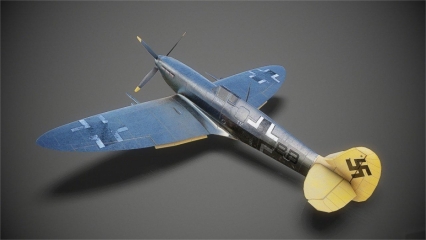 德国spitfire-mk9 喷火MK9 二战 战斗机 轰炸机 空军战斗机 军用飞机3D模型