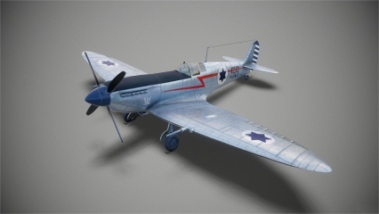 美国spitfire-mk9 喷火MK9 二战 战斗机 轰炸机 空军战斗机 军用飞机3D模型