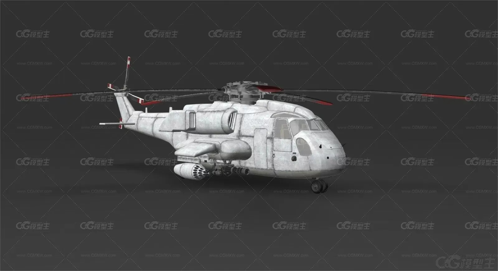 直升机 武装直升机 攻击直升机 军用飞机3D模型-1