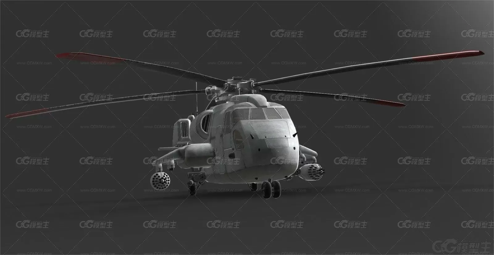 直升机 武装直升机 攻击直升机 军用飞机3D模型-2